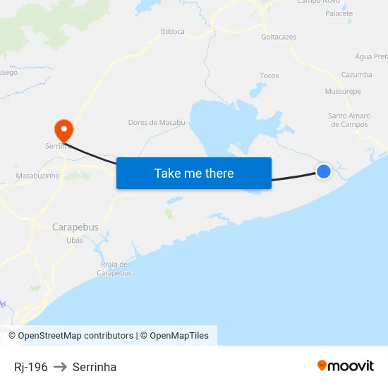 Rj-196 to Serrinha map