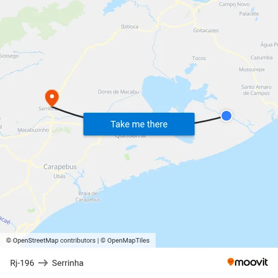 Rj-196 to Serrinha map