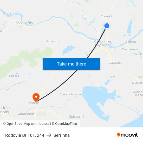 Rodovia Br 101, 244 to Serrinha map
