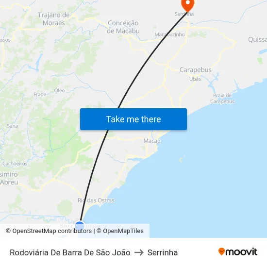Rodoviária De Barra De São João to Serrinha map