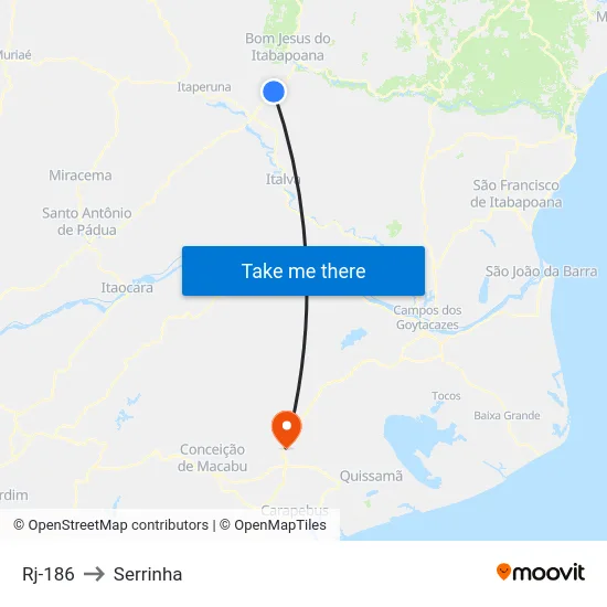 Rj-186 to Serrinha map