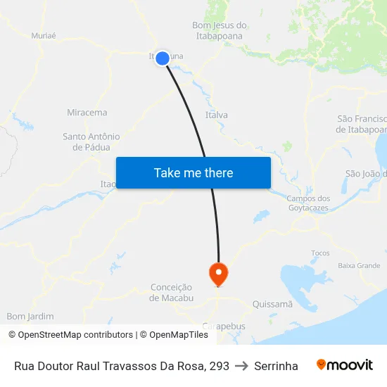 Rua Doutor Raul Travassos Da Rosa, 293 to Serrinha map
