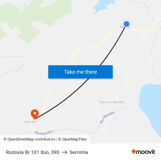 Rodovia Br 101 Ibio, 390 to Serrinha map