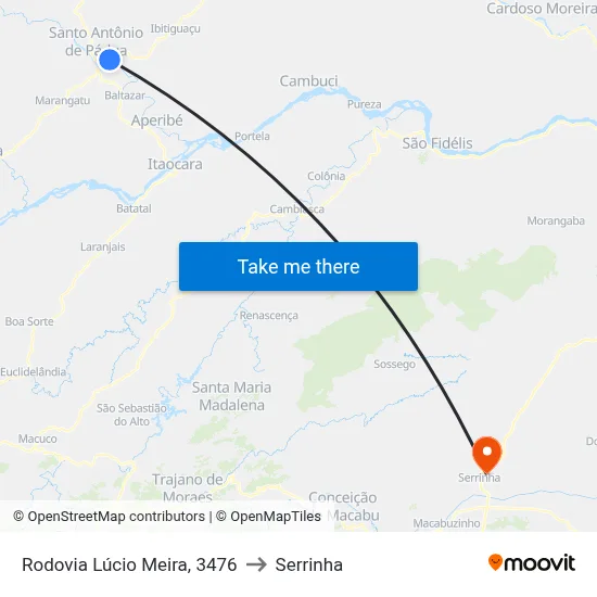Rodovia Lúcio Meira, 3476 to Serrinha map