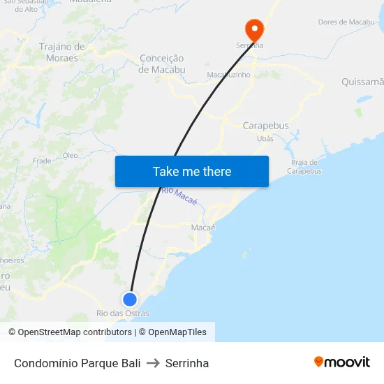 Condomínio Parque Bali to Serrinha map