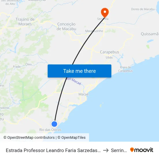 Estrada Professor Leandro Faria Sarzedas, 617 to Serrinha map