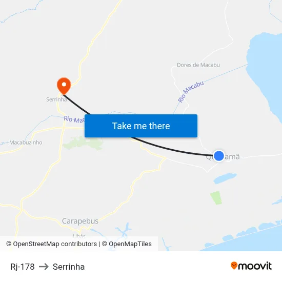 Rj-178 to Serrinha map