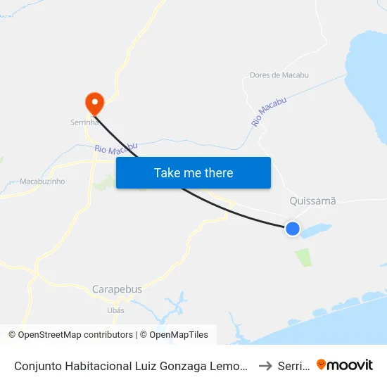 Conjunto Habitacional Luiz Gonzaga Lemos (Sentido Bairro) to Serrinha map