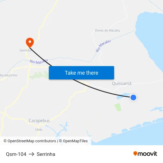 Qsm-104 to Serrinha map
