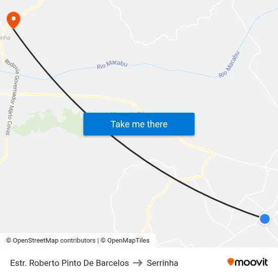 Estr. Roberto Pinto De Barcelos to Serrinha map