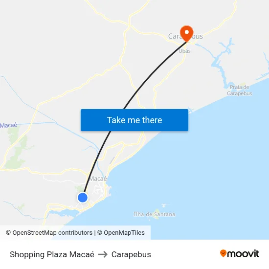 Shopping Plaza Macaé to Carapebus map