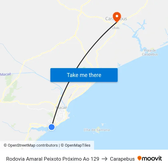 Rodovia Amaral Peixoto Próximo Ao 129 to Carapebus map