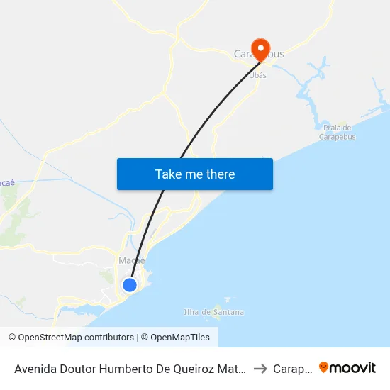 Avenida Doutor Humberto De Queiroz Matoso Próximo Ao 260 to Carapebus map
