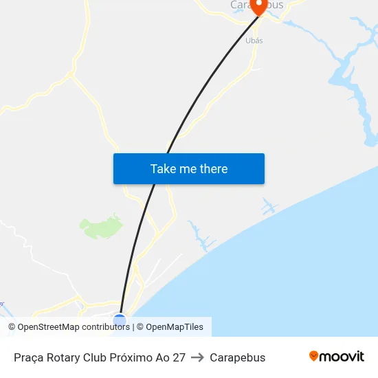 Praça Rotary Club Próximo Ao 27 to Carapebus map