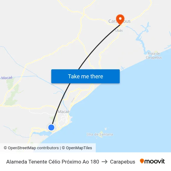 Alameda Tenente Célio Próximo Ao 180 to Carapebus map