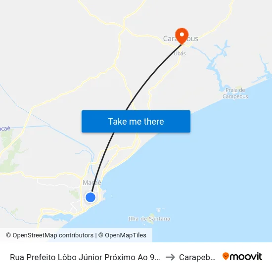 Rua Prefeito Lôbo Júnior Próximo Ao 984 to Carapebus map