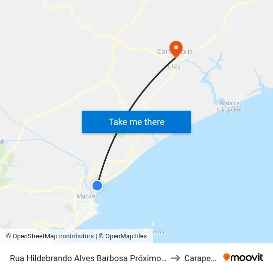 Rua Hildebrando Alves Barbosa Próximo Ao 165 to Carapebus map