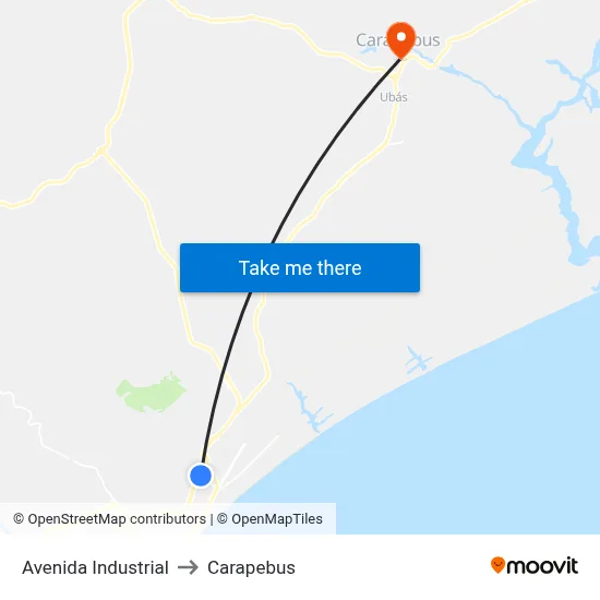 Avenida Industrial to Carapebus map