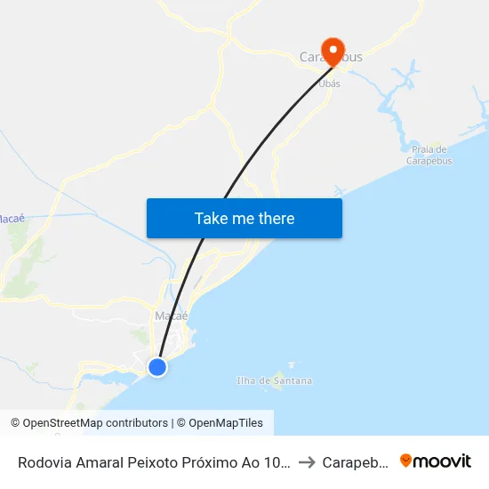 Rodovia Amaral Peixoto Próximo Ao 1036 to Carapebus map