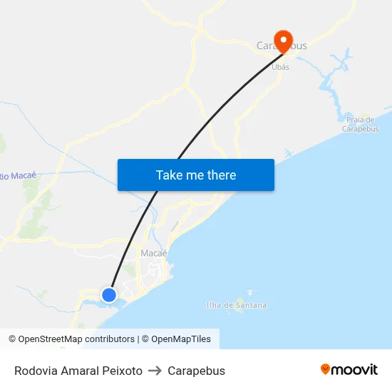 Rodovia Amaral Peixoto to Carapebus map