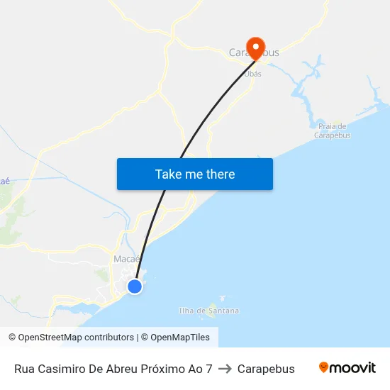 Rua Casimiro De Abreu Próximo Ao 7 to Carapebus map