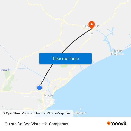 Quinta Da Boa Vista to Carapebus map