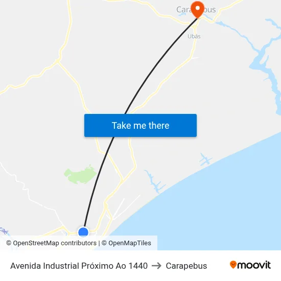 Avenida Industrial Próximo Ao 1440 to Carapebus map