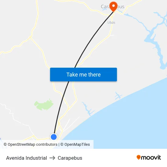 Avenida Industrial to Carapebus map