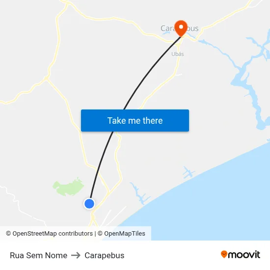 Rua Sem Nome to Carapebus map
