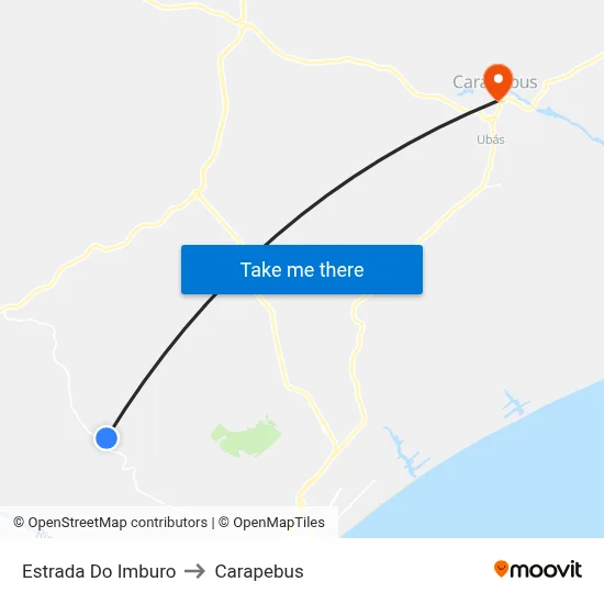 Estrada Do Imburo to Carapebus map