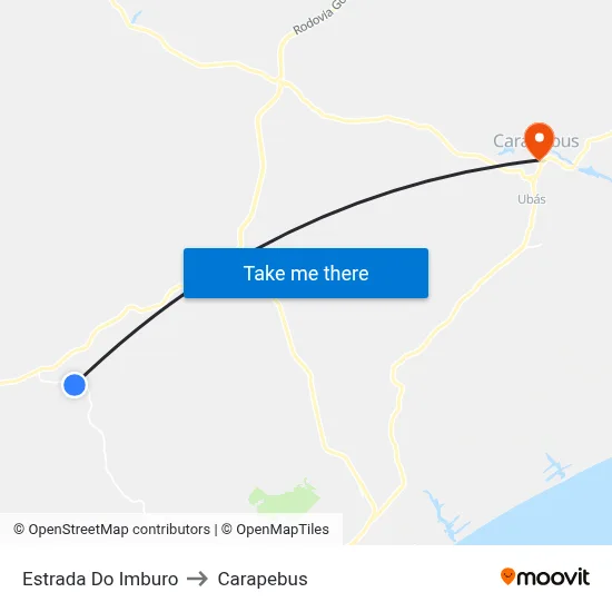 Estrada Do Imburo to Carapebus map