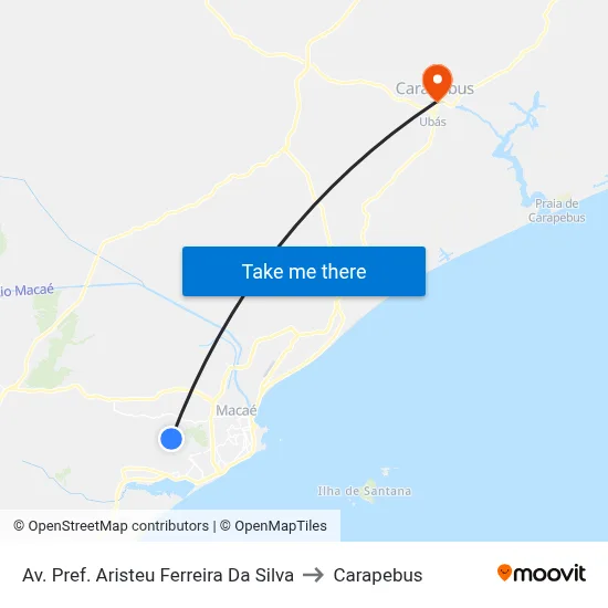 Av. Pref. Aristeu Ferreira Da Silva to Carapebus map