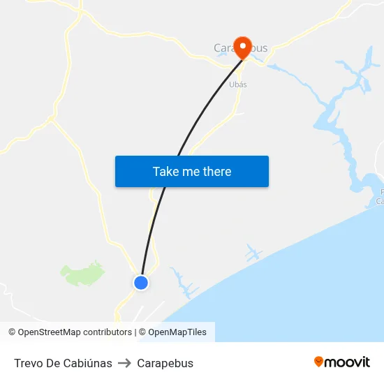 Trevo De Cabiúnas to Carapebus map