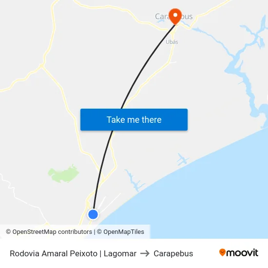 Rodovia Amaral Peixoto | Lagomar to Carapebus map