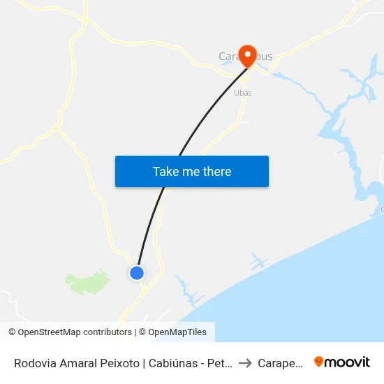 Rodovia Amaral Peixoto | Cabiúnas - Petrobras to Carapebus map