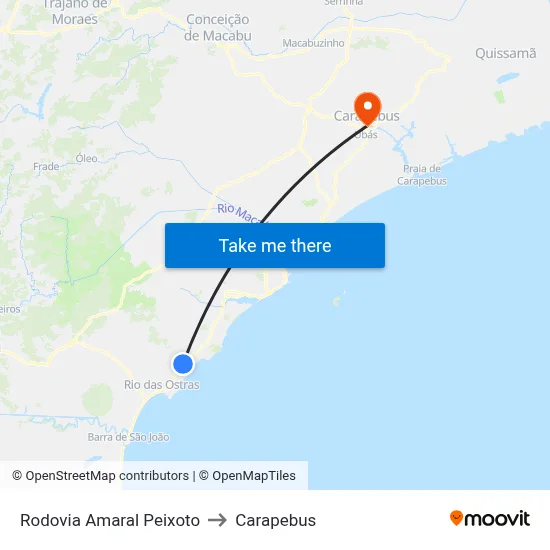 Rodovia Amaral Peixoto to Carapebus map