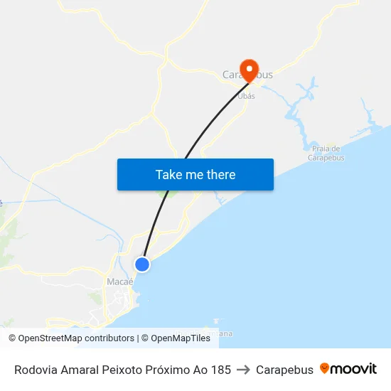 Rodovia Amaral Peixoto Próximo Ao 185 to Carapebus map