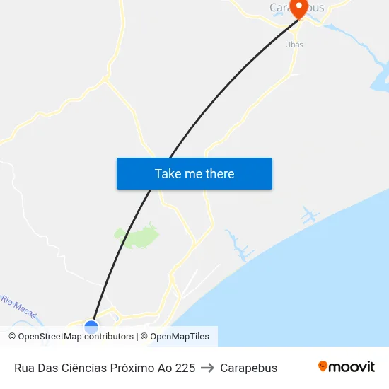 Rua Das Ciências Próximo Ao 225 to Carapebus map