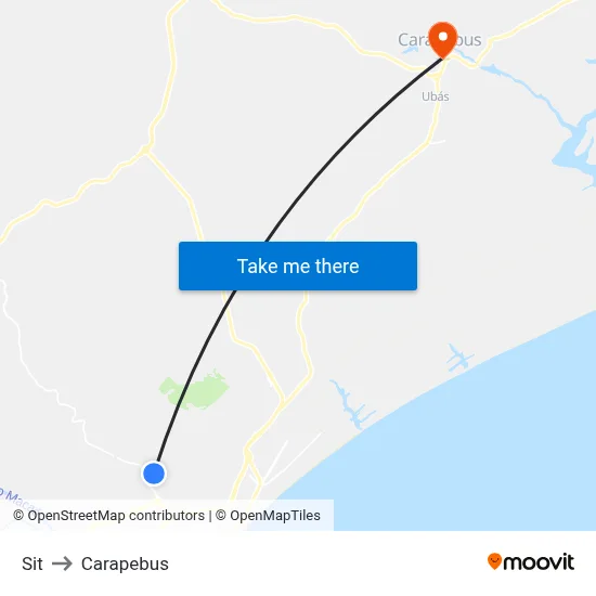 Sit to Carapebus map
