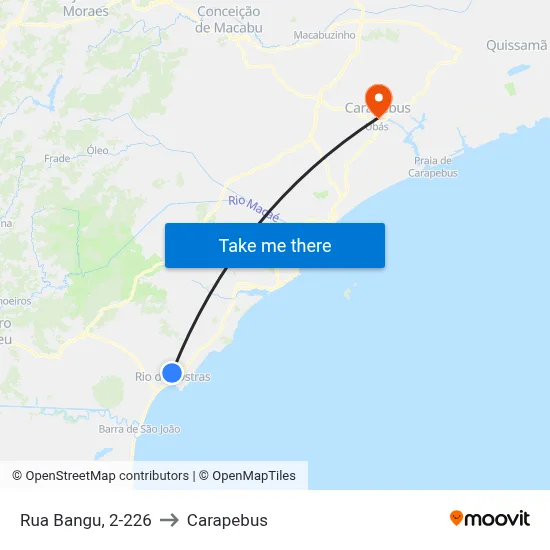 Rua Bangu, 2-226 to Carapebus map