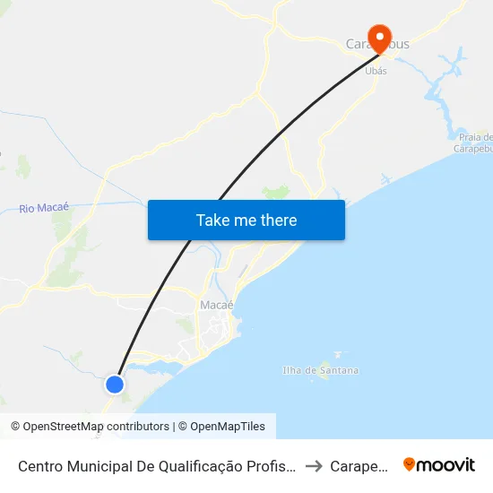 Centro Municipal De Qualificação Profissional to Carapebus map