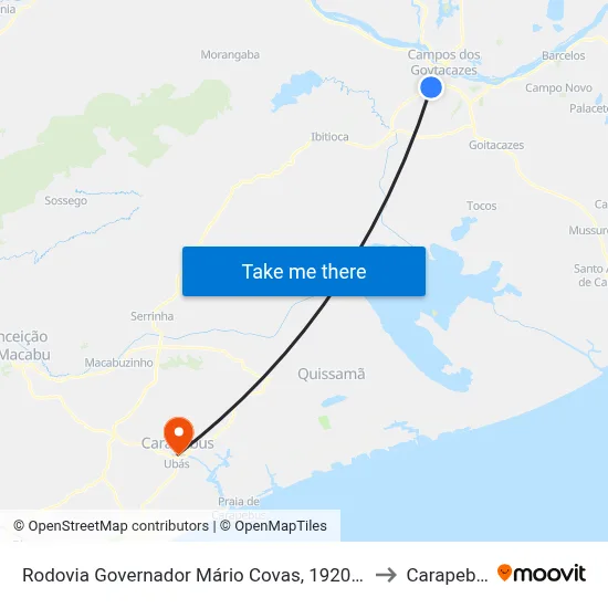 Rodovia Governador Mário Covas, 1920-2094 to Carapebus map