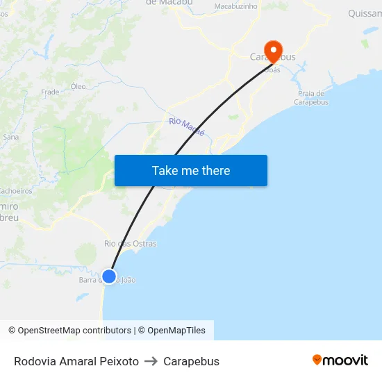 Rodovia Amaral Peixoto to Carapebus map