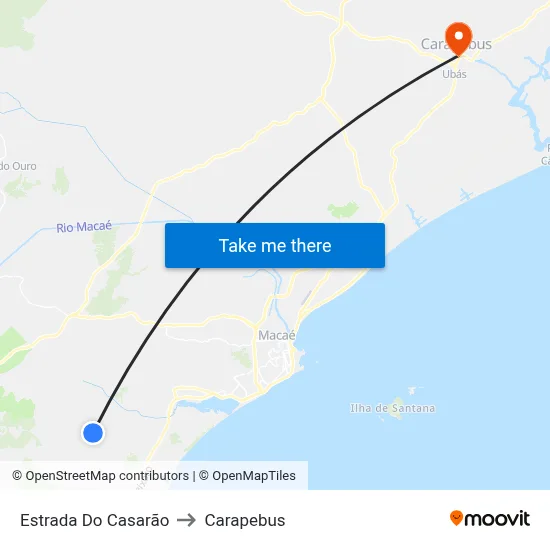 Estrada Do Casarão to Carapebus map