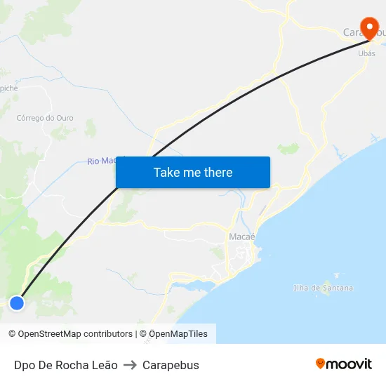 Dpo De Rocha Leão to Carapebus map