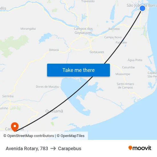 Avenida Rotary, 783 to Carapebus map