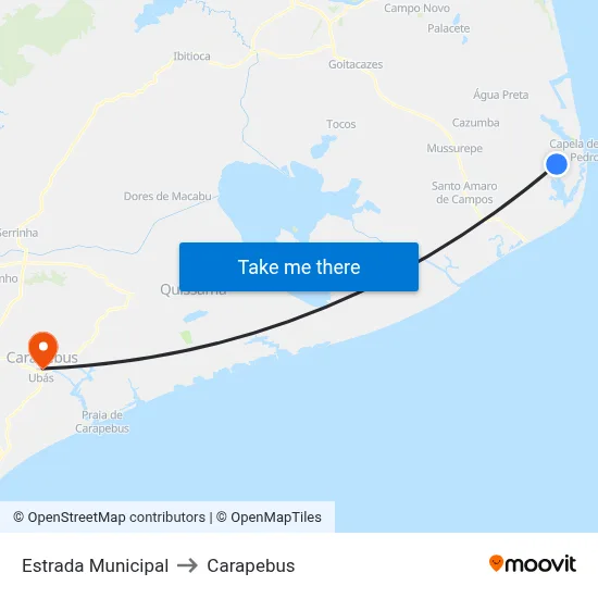 Estrada Municipal to Carapebus map