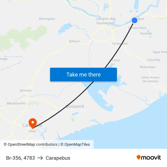 Br-356, 4783 to Carapebus map