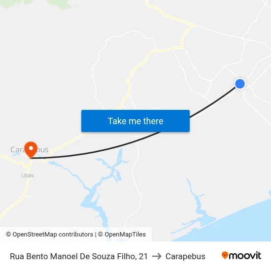 Rua Bento Manoel De Souza Filho, 21 to Carapebus map