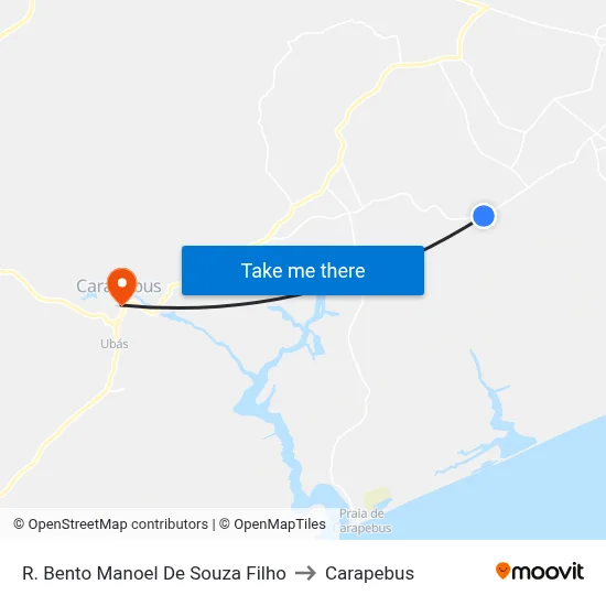 R. Bento Manoel De Souza Filho to Carapebus map